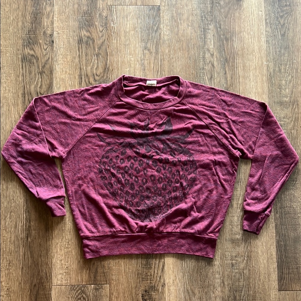 Supermaggie Strawberry Cropped Sweatshirt- Size S